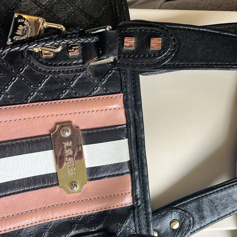 L.A.M.B by Gwen Stefani Black and Pink Designer Tote Bag - Picture 6 of 7